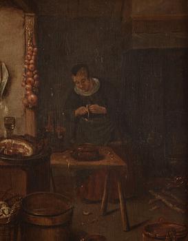 Quiringh Gerritsz. van Brekelenkam Attributed to, Kitchen interior.