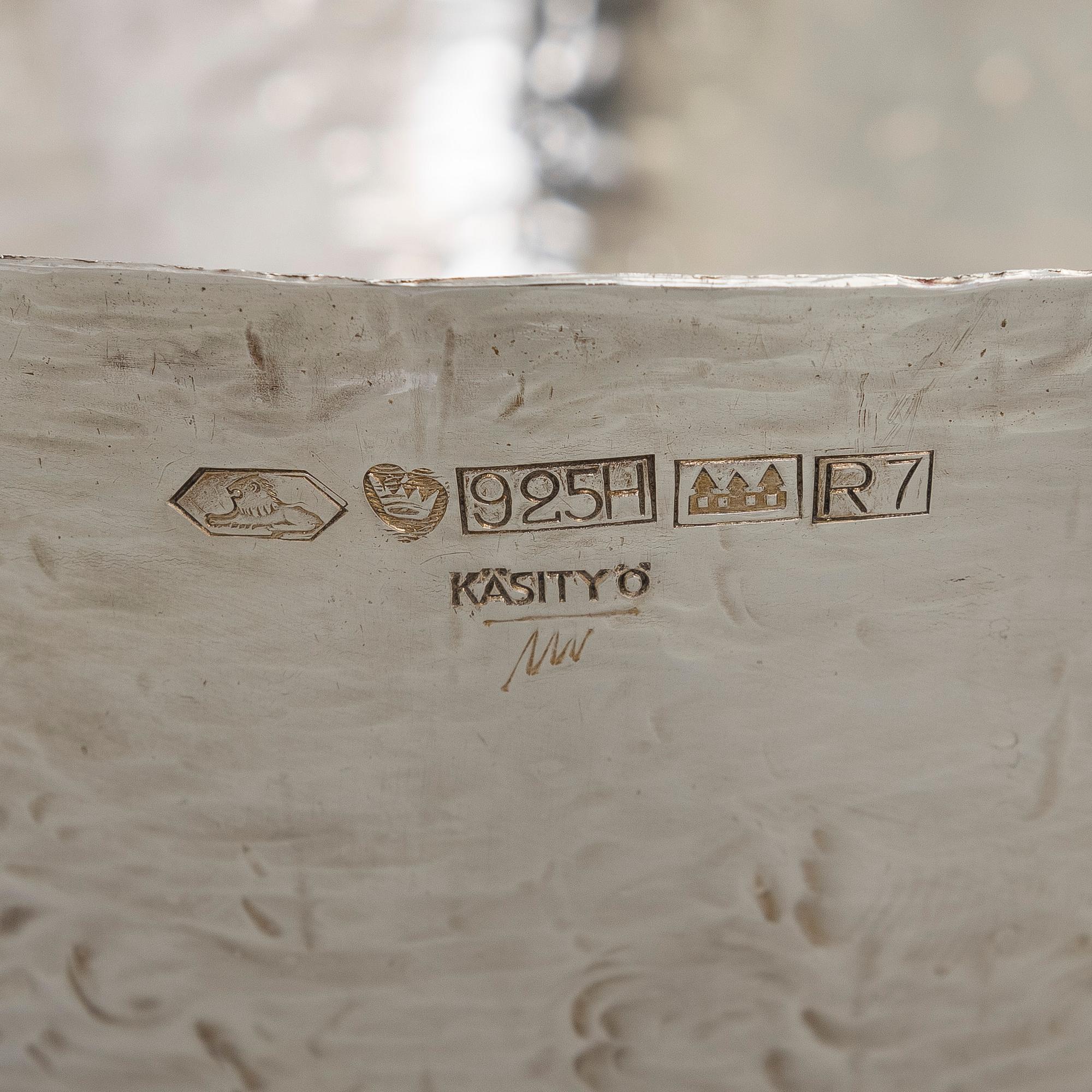 Tapio Wirkkala, A set of two silver bowls and two silver beakers, Kultakeskus Hämeenlinna 1970-1979.