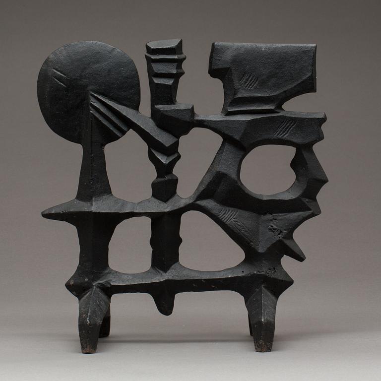 SKULPTUR, gjutjärn, Olle Hermansson, Husqvarna 1960/70-tal.