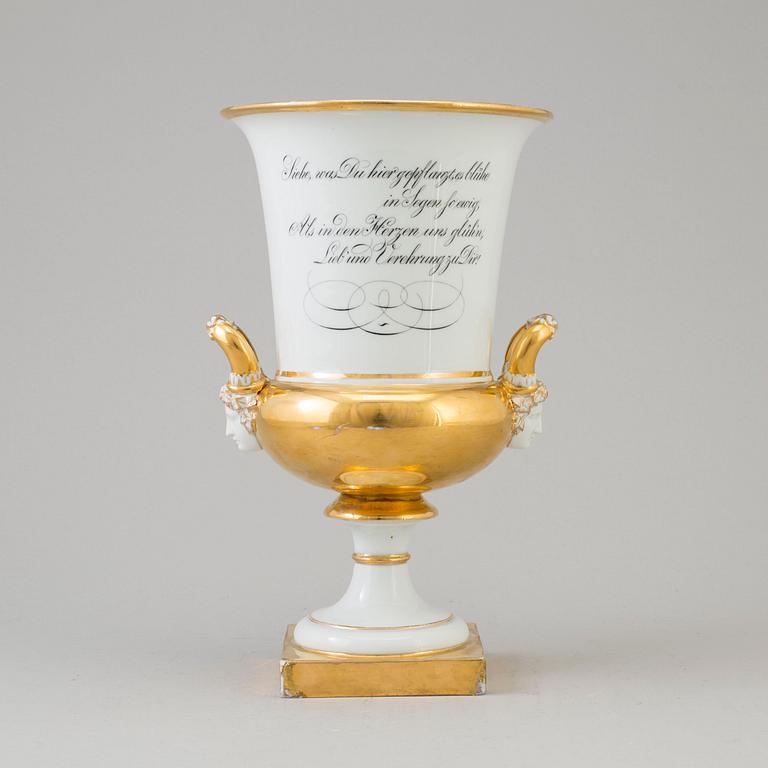 URNA, Meissen, porslin, Tyskland, 1800-tal.