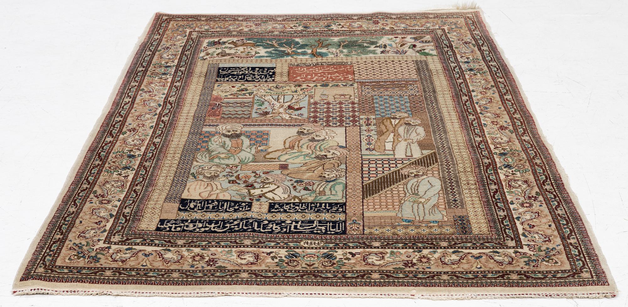 An orientalrug, a. 164 x 117 cm.