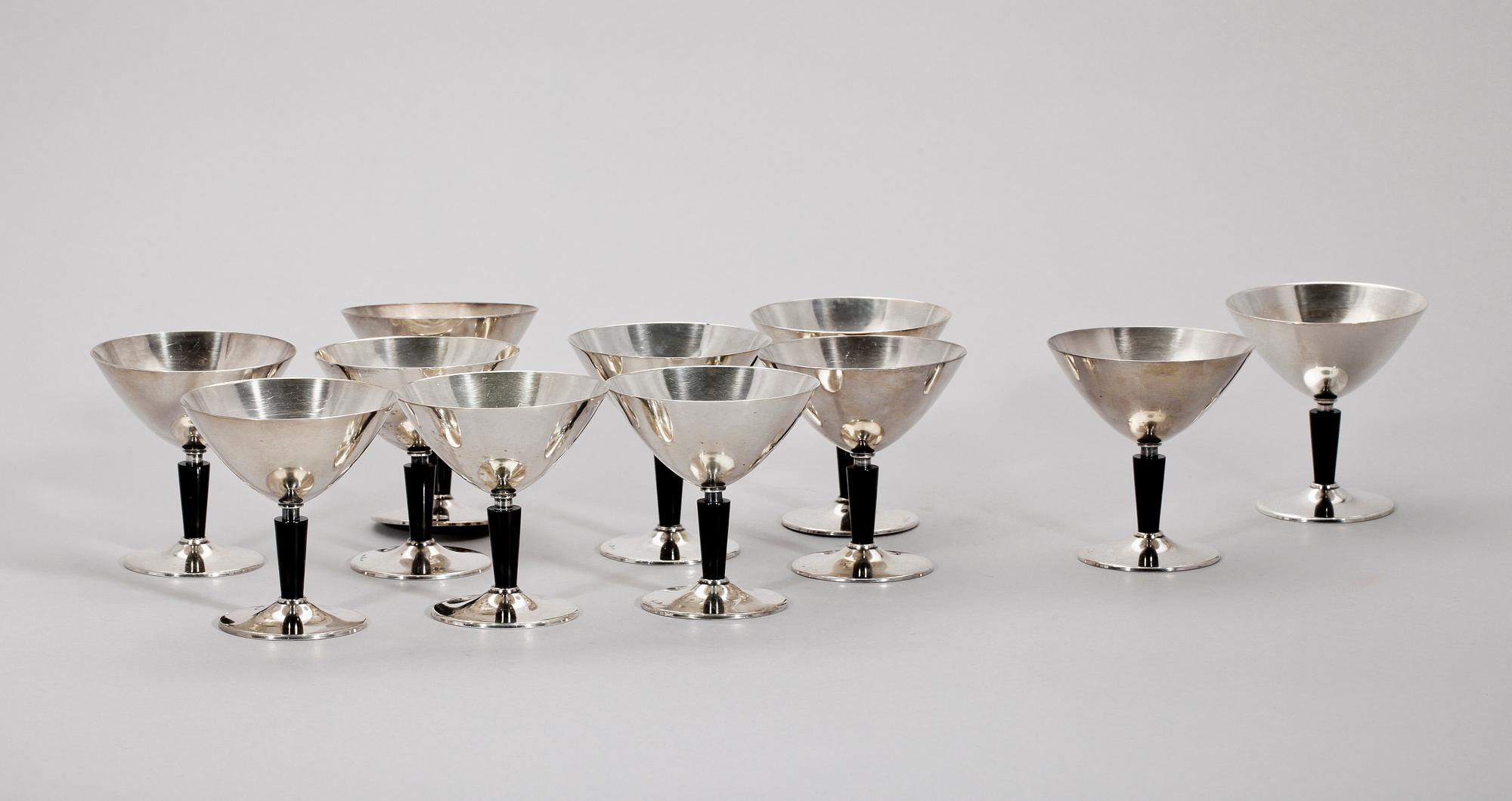 COCKTAILGLAS, 11st, nysilver. G.A.B. design Folke Arström.