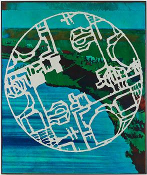 Christian Cavallin, acrylic on panel, signed and date 1989 on verso.