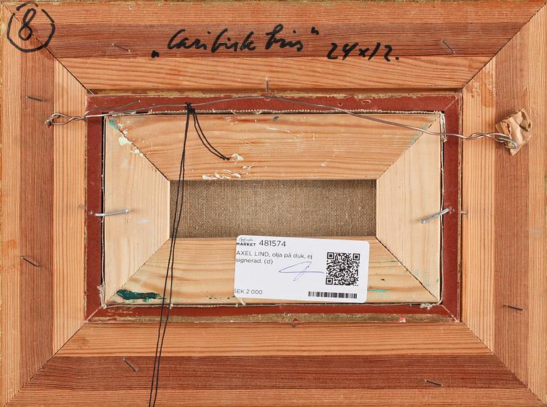 AXEL LIND, olja på duk, ej signerad.