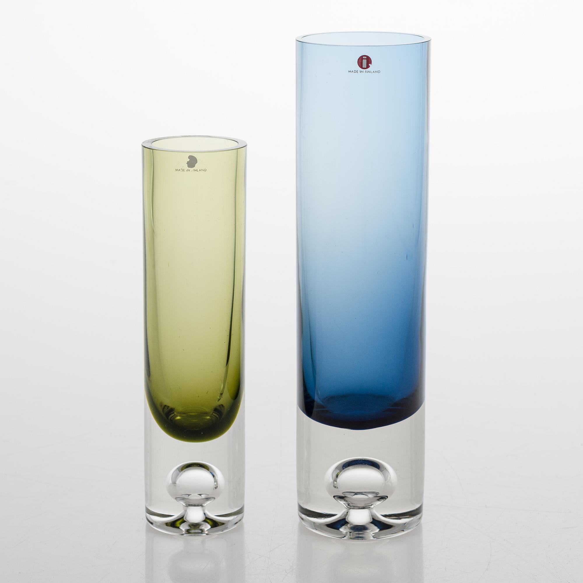 Tapio Wirkkala, two vases signed Tapio Wirkkala 3586.