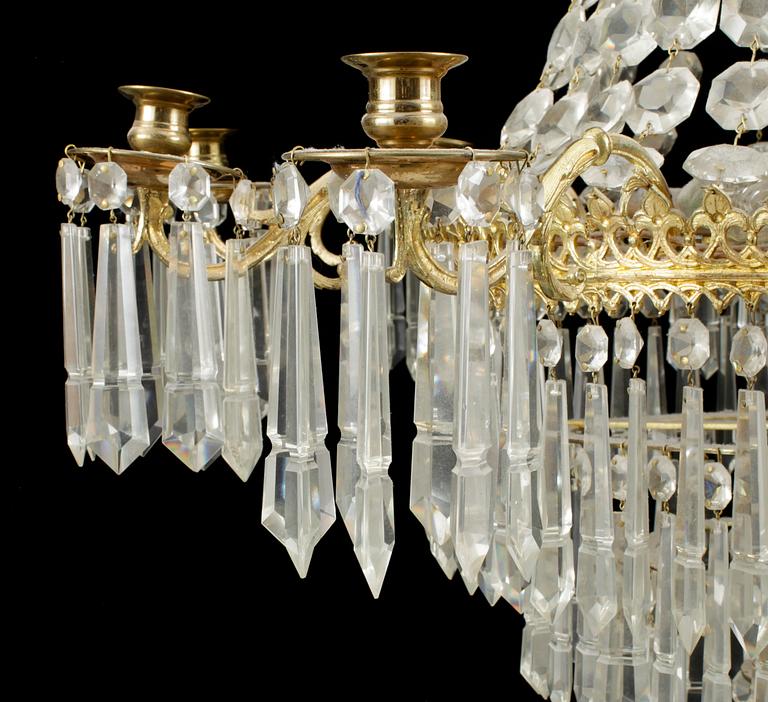 LJUSKRONA, oscariansk, omkring sekelskiftet 1900. Höjd ca 110 cm.