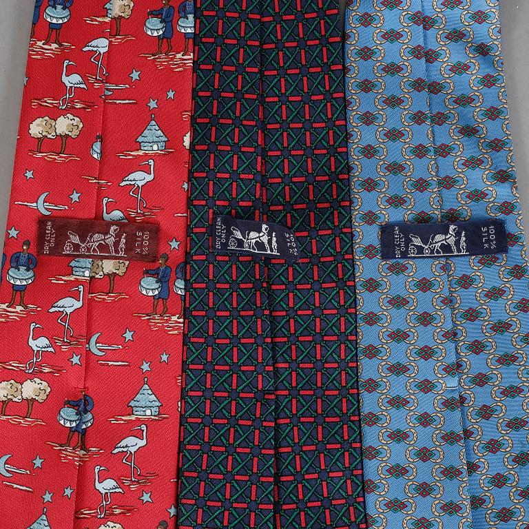SLIPSAR, 3 st, siden, Hermès.
