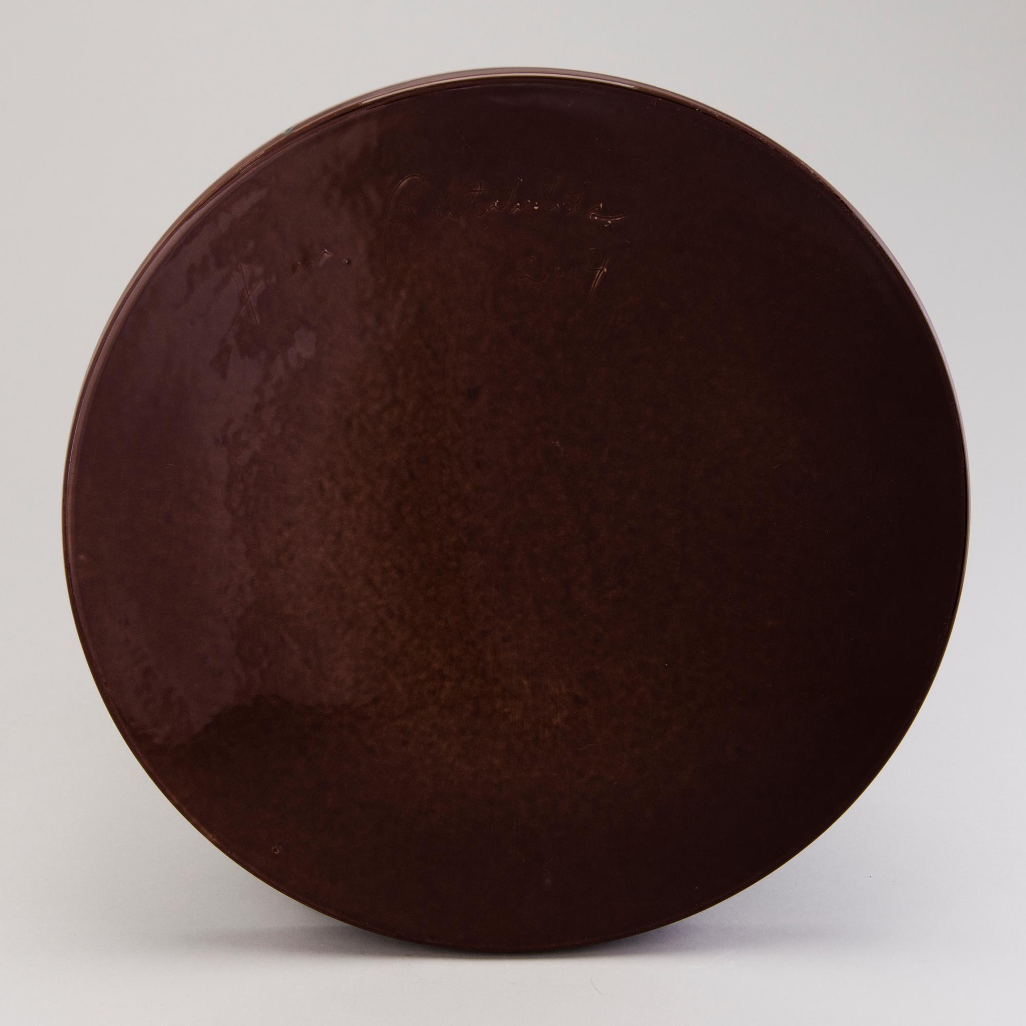 HEINI RIITAHUHTA, vati, posliinia, "Villiruusu", signeerattu Heini Riitahuhta 2004.