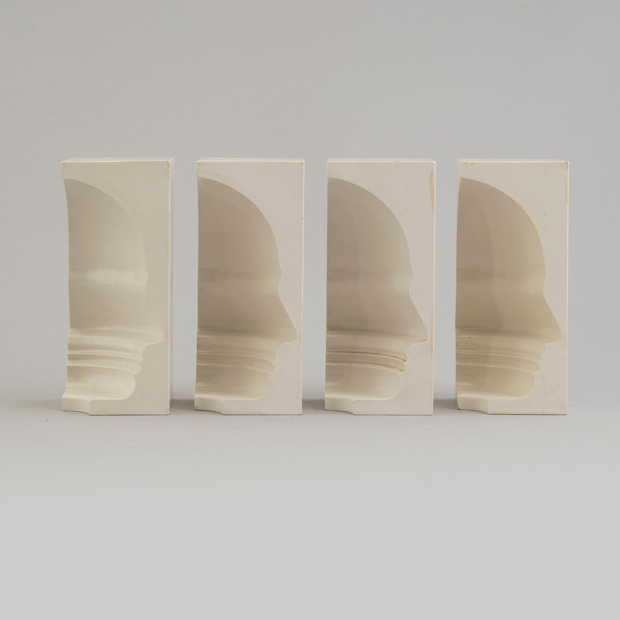 a set of four Sivert Lindblom plastic items, 1968.