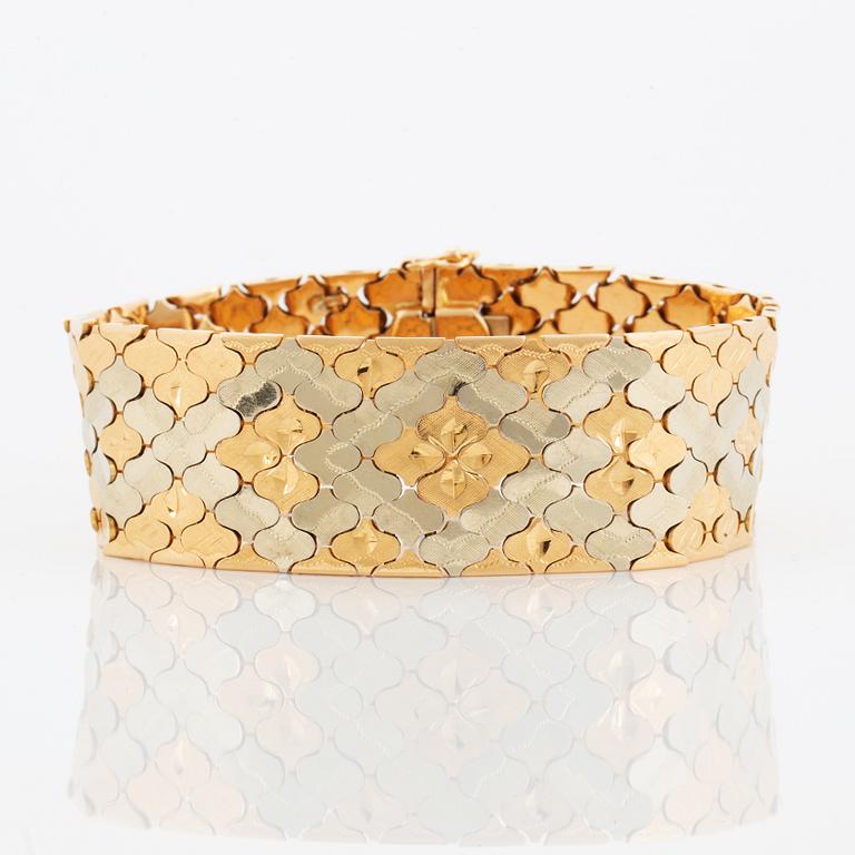 Armband, trefärgat guld, importstämplat.