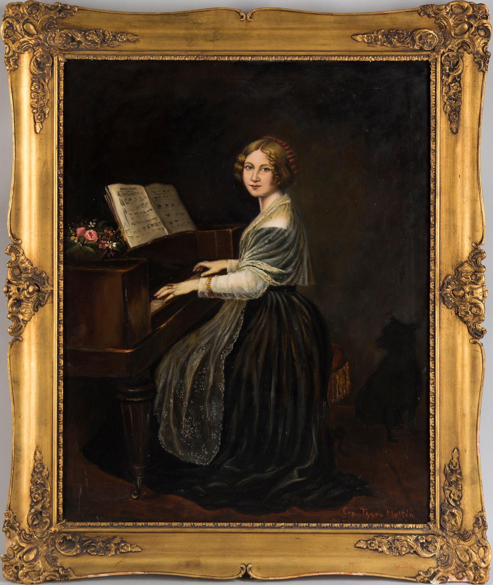 UNKNOWN ARTIST, 19th Century, oil on canvas, signed Cop Thyra Hultin.