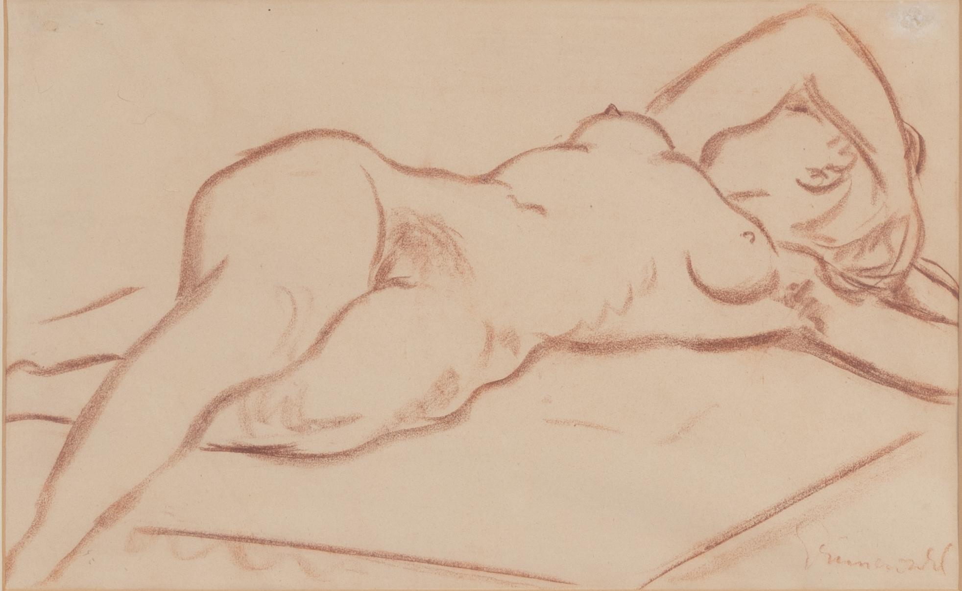 Isaac Grünewald, Reclining model.