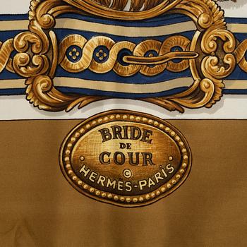 Hermès, two silk scarves.