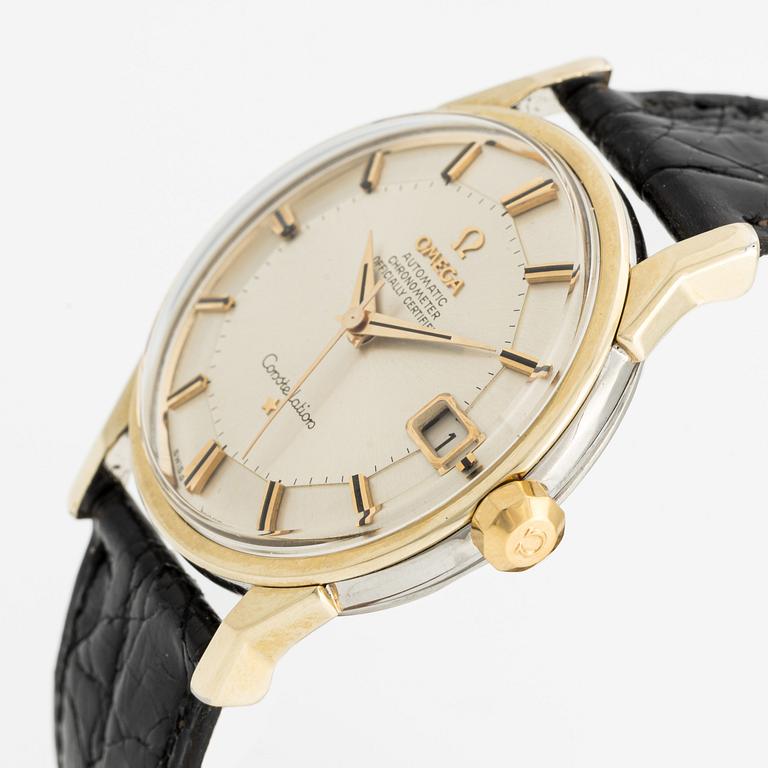 Omega, Constellation, Chronometer, "Pie-Pan", armbandsur, 34 mm.