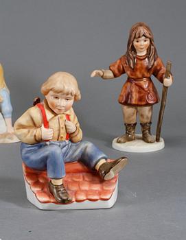 FIGURINER, 6 st, keramik, Goebel, Tyskland 1900-talets slut.