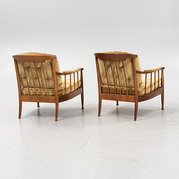 Kerstin Hörlin-Holmquist, a pair of armchairs, "Skrindan". OPE furniture, second half of the 20th century.