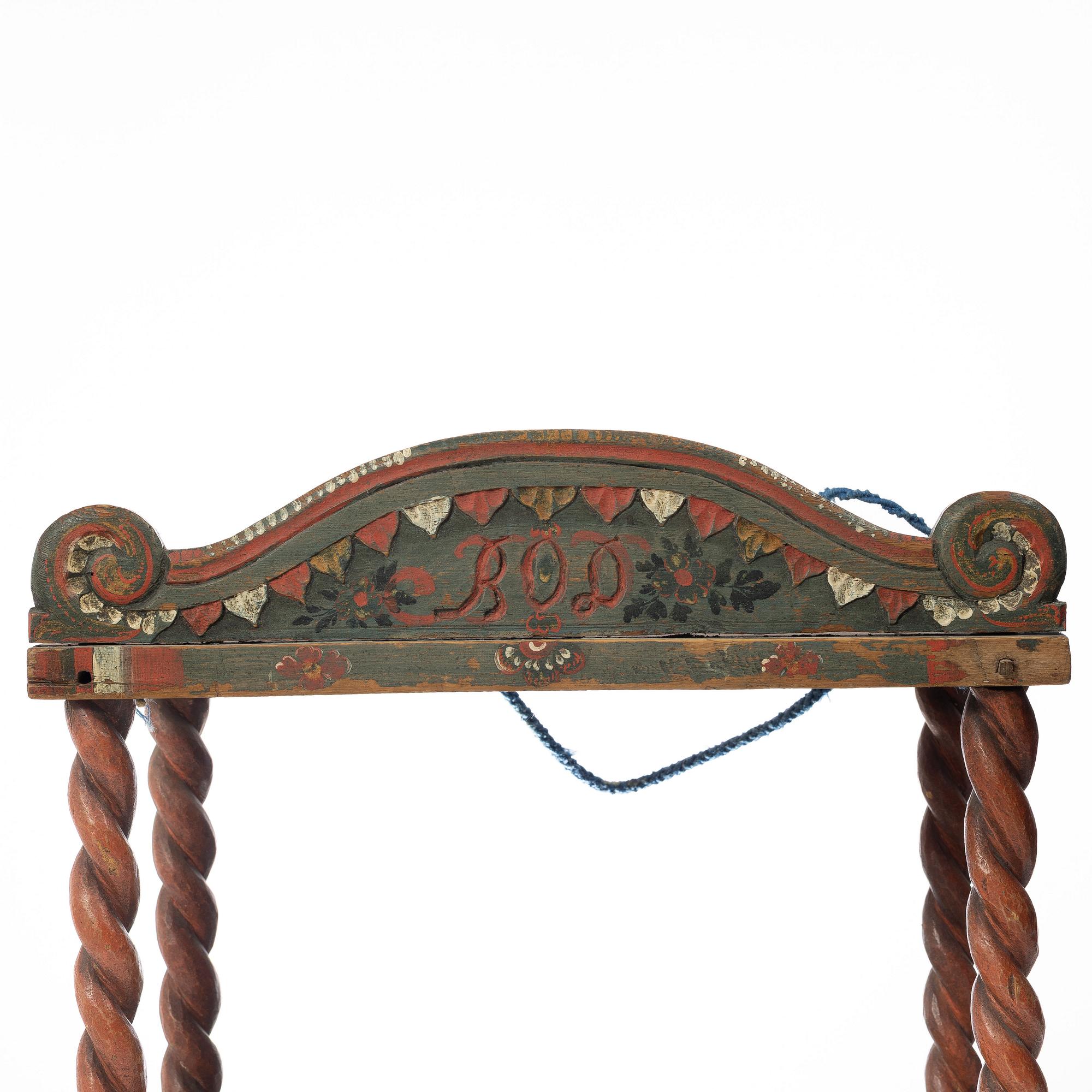 Shelf, Folk art, Jämtland. 19th century. Marked BOD.