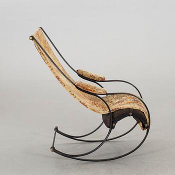 A IRON ROCKING CHAIR BY ROBERT W WINFIELD 19TH CENTURY.