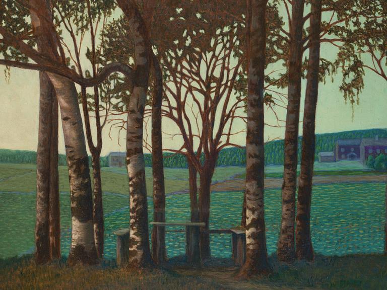 Bror Lindh, View with Birch trees.