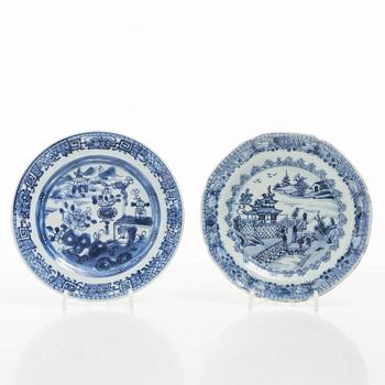 Servisdelar, 10 st, kompaniporslin, Kina, Qingdynastin, Qianlong (1736-95).