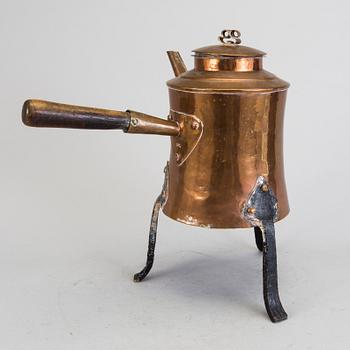 KAFFEKANNA, koppar, gustaviansk, sent 1700-tal.