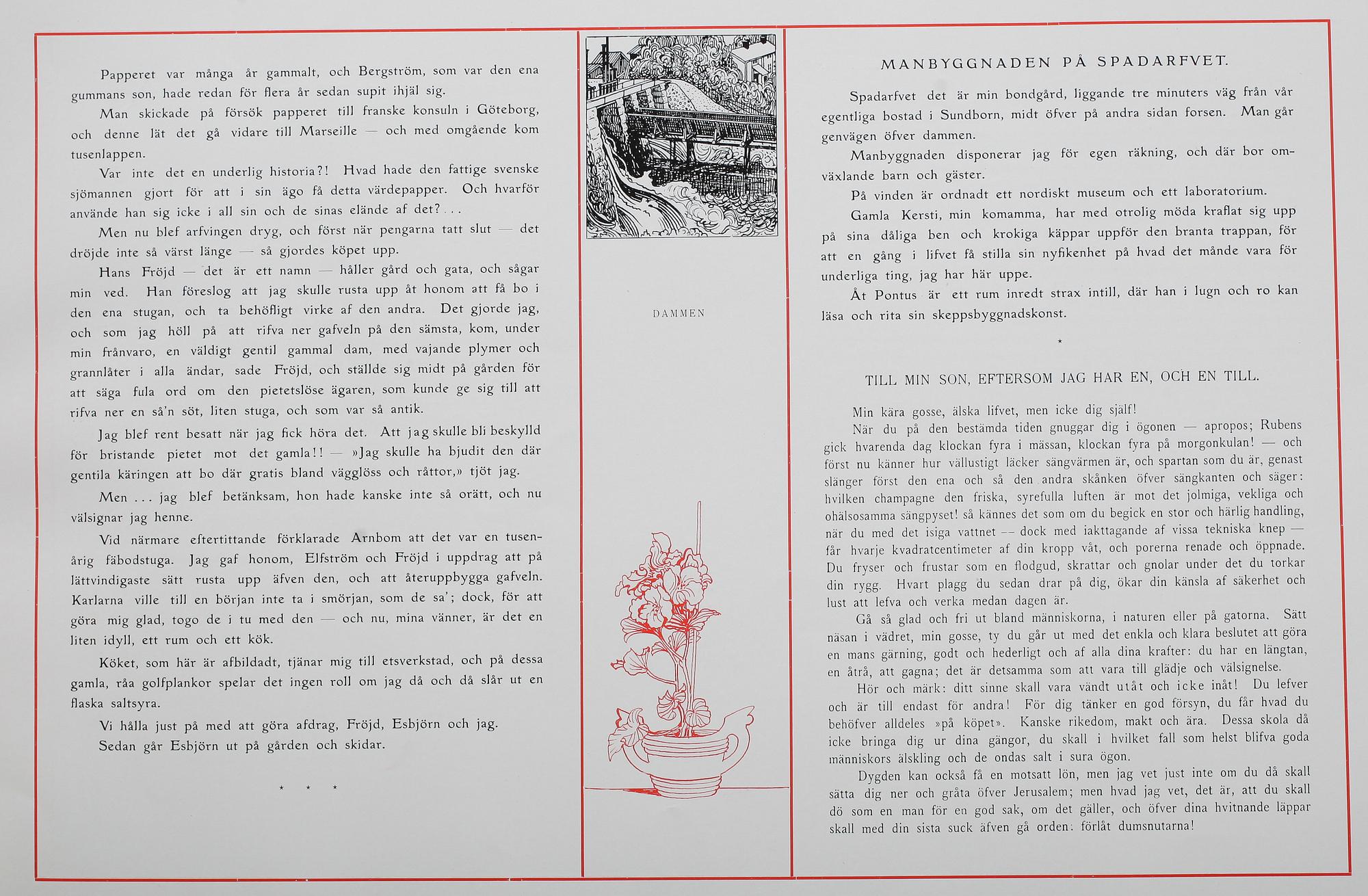 BÖCKER, 5 st, Carl Larsson, "Åt Solsidan", "Spad-Arfvet mitt lilla lantbruk", "Ett hem", "Andras barn", "Larssons".