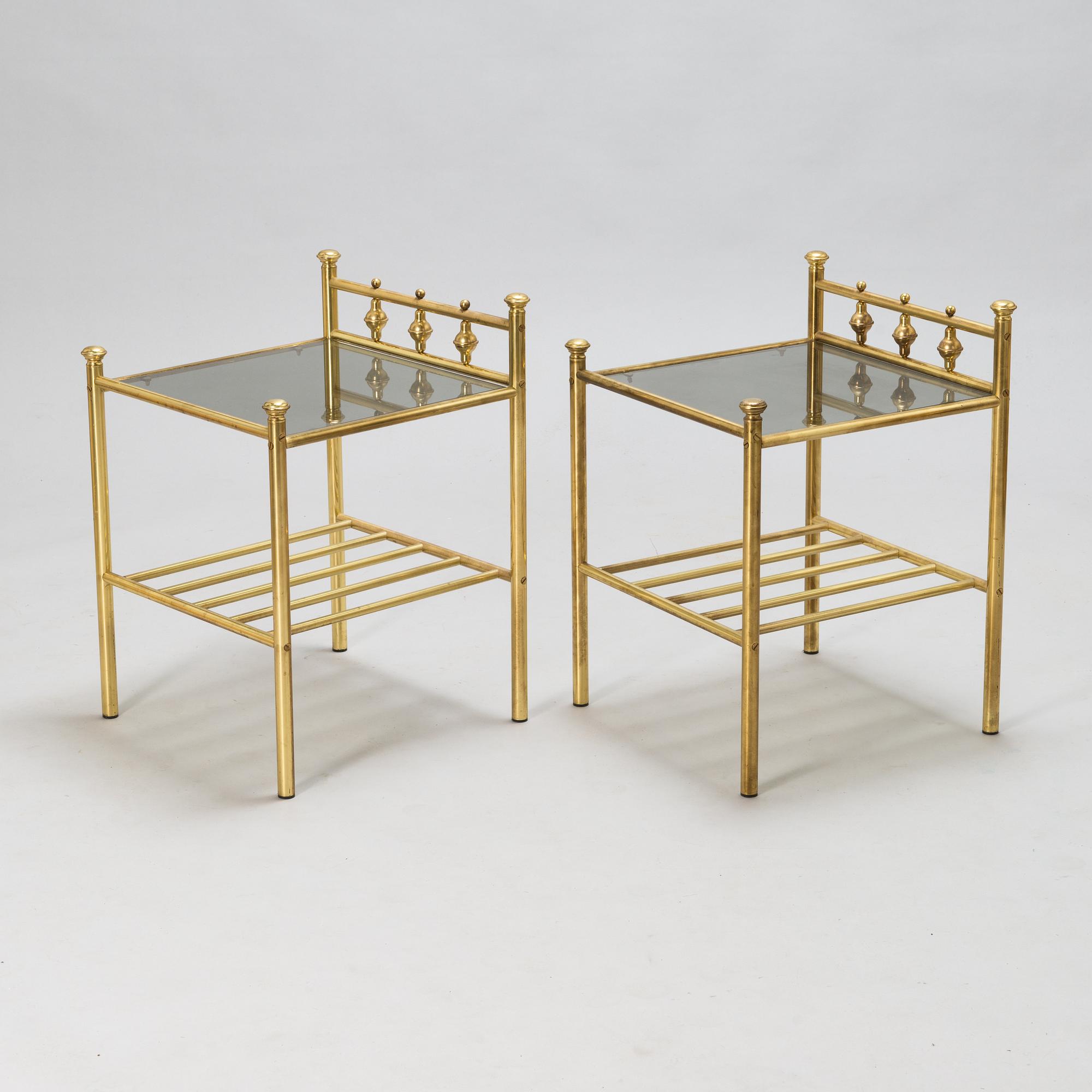 A pair of late 20th-century bed side tables.