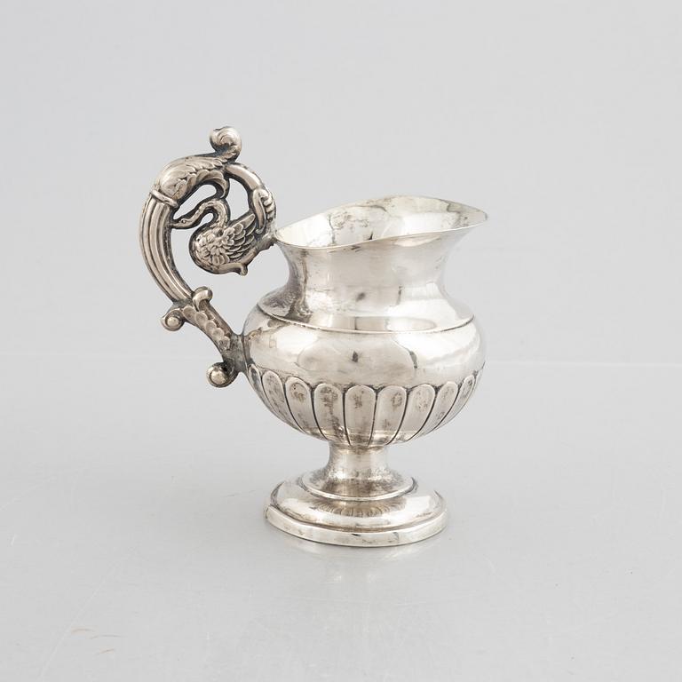 A Swedish silver Empire cream jug, mark of Carl Wilhelm Troselius, Stockholm (active 1825-1842).