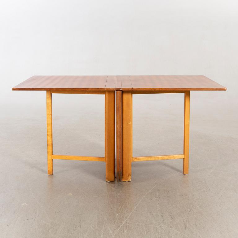 A teak and birch 'Maria Flap' gate leg table by Bruno Mathsson for Karl Mathsson.