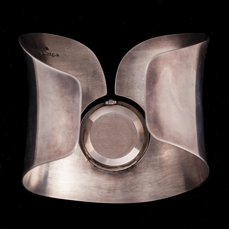 ARMBANDSUR, dam, Sarcar Geneve, armband i sterlingsilver 1972, HN Helsingfors 1972 .