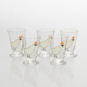 Tapio Wirkkala, A liquor bottle with ten shot glasses, Iittala 1948.