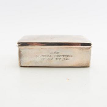 Cigarettskrin silver CG Hallberg Stockholm 1938.
