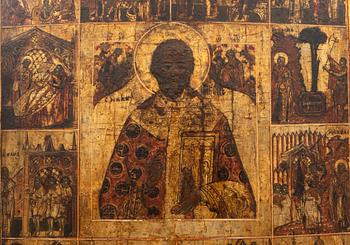 Ikon Ryssland omkring 1900 Festdagsikon.