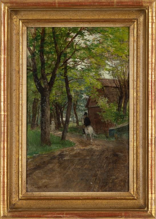 Victor Forssell, oil on panel, signed.