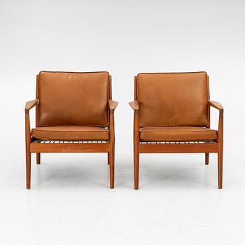 Steffen Syrach-Larsen, a pair of armchairs, Børge Jensen, 1960s.