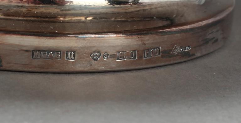 SKÅL PÅ FOT, silver, MGAB, Löfman, Uppsala 1980.