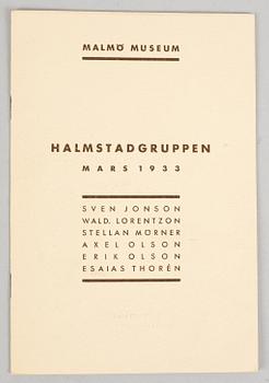 Exhibition catalogues (24), Halmstadgruppen. Various exhibitions 1931-1986.