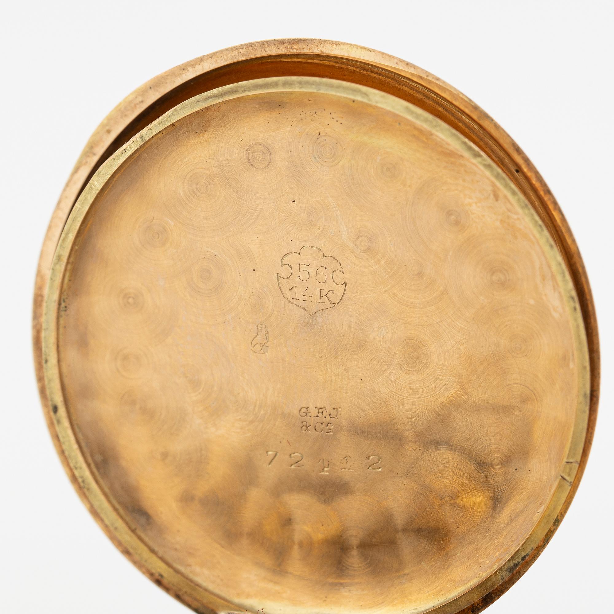 Georges Favre-Jacot, ladie's pocket watch, hunter case, 33 mm.