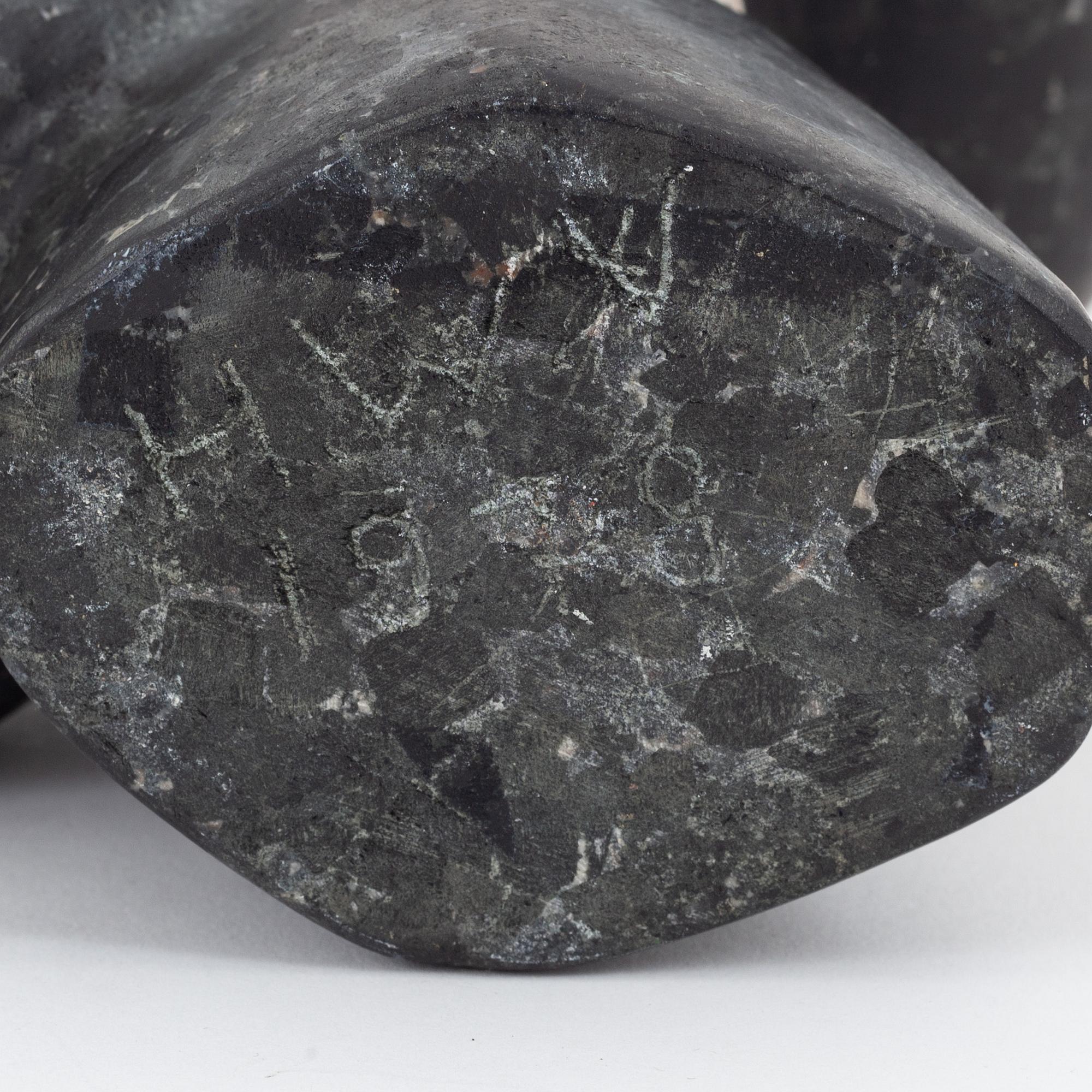 Heikki Virolainen, sculpture, stone, signed HWV and dated 1978.