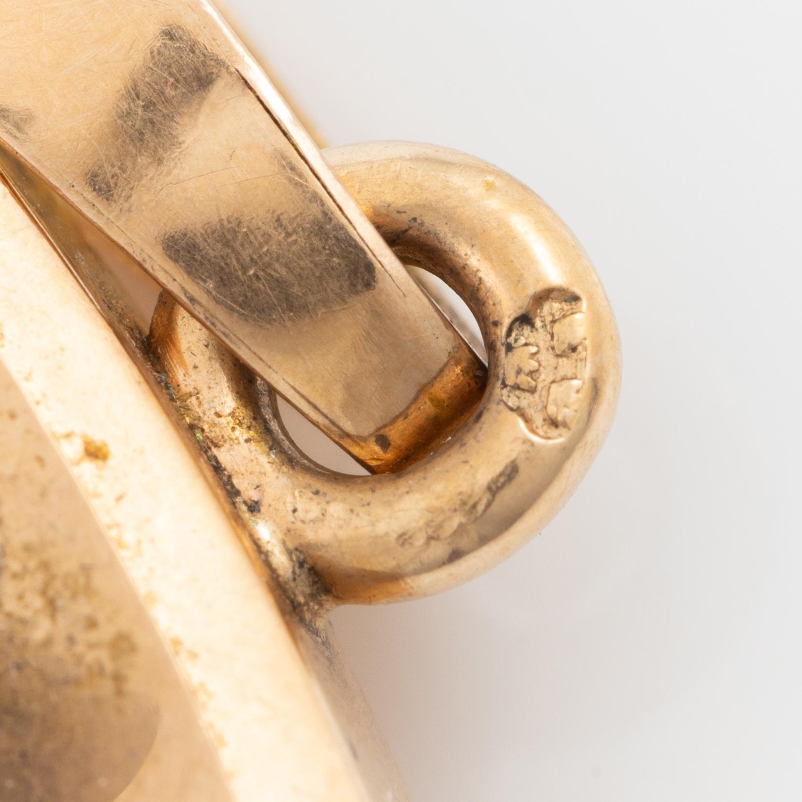 Pendant, 18K gold and silver, with turquoises and pearls. With a hidden compartment.