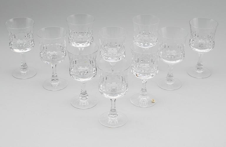 VINGLAS, 10 st, "Prince", Göran Wärff, Kosta Boda.