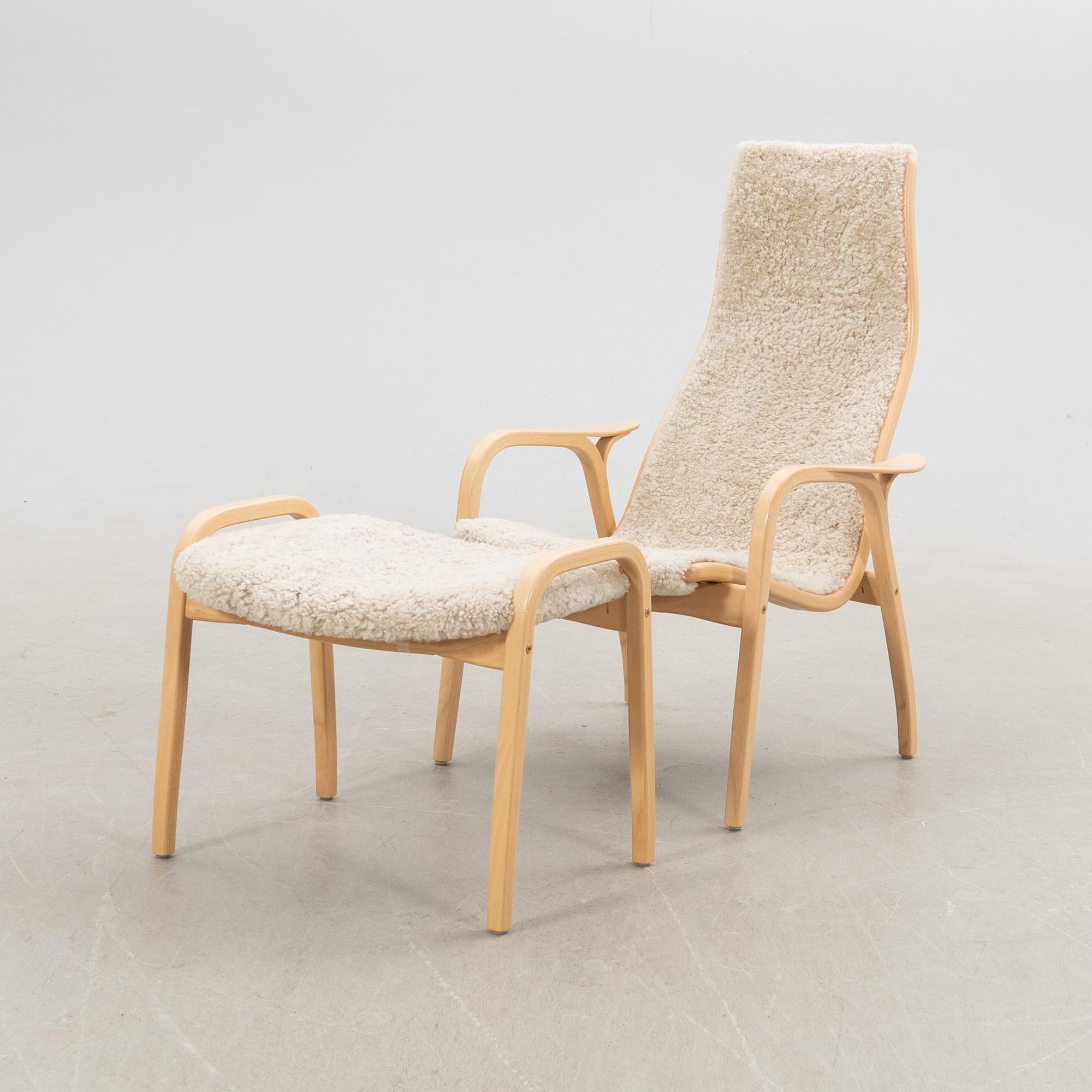 Yngve Ekström, armchair with footstool, "Lamino", Swedese.