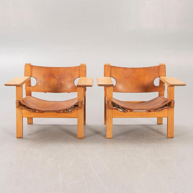 Børge Mogensen, armchairs, a pair of "Spanish chair" model no. 226, Frederica stolefabrik, Denmark,