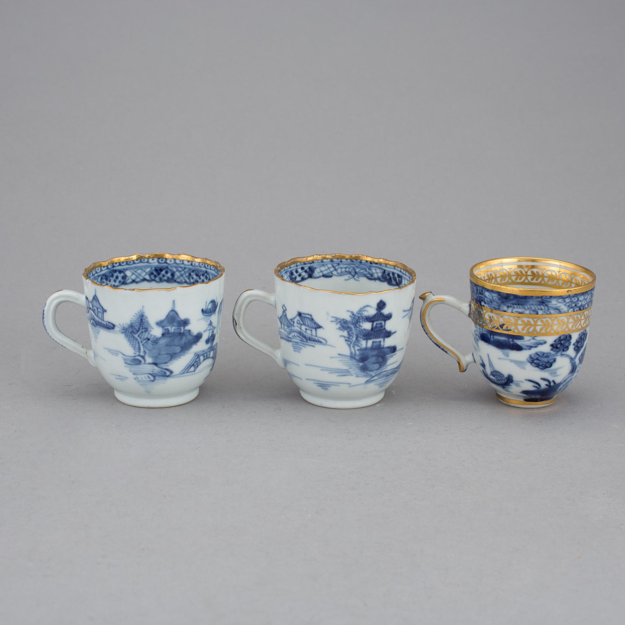 PARTI PORSLIN, 15 delar, kompaniporslin, Kina, 1700-tal.