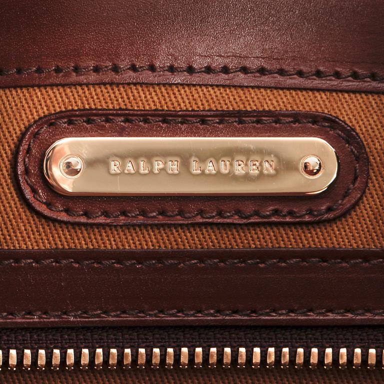 RALPH LAUREN, a brown leather handbag, "Ricky bag".