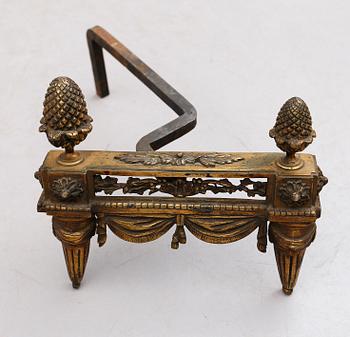 ELDHUNDAR, 1 par, brons, 1800-tal.