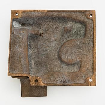 Armas Hutri, a door knocker, signed AH and dated 1970.