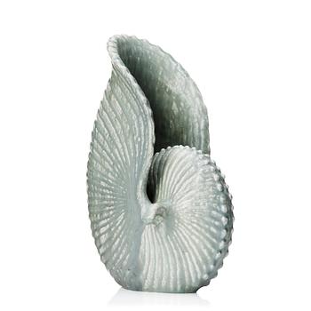 159. Gunnar Nylund, a stoneware sculpture of a shell, Rörstrand, Sweden 1940-50s.