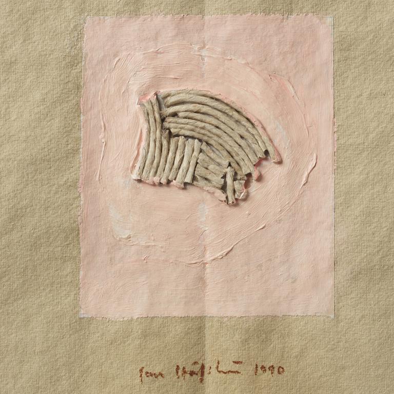 Jan Håfström, mixed media, signed and dated 1990.
