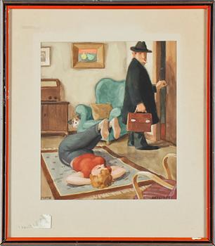 Harald Skogsberg · HARALD SKOGSBERG, akvarell, signerad.